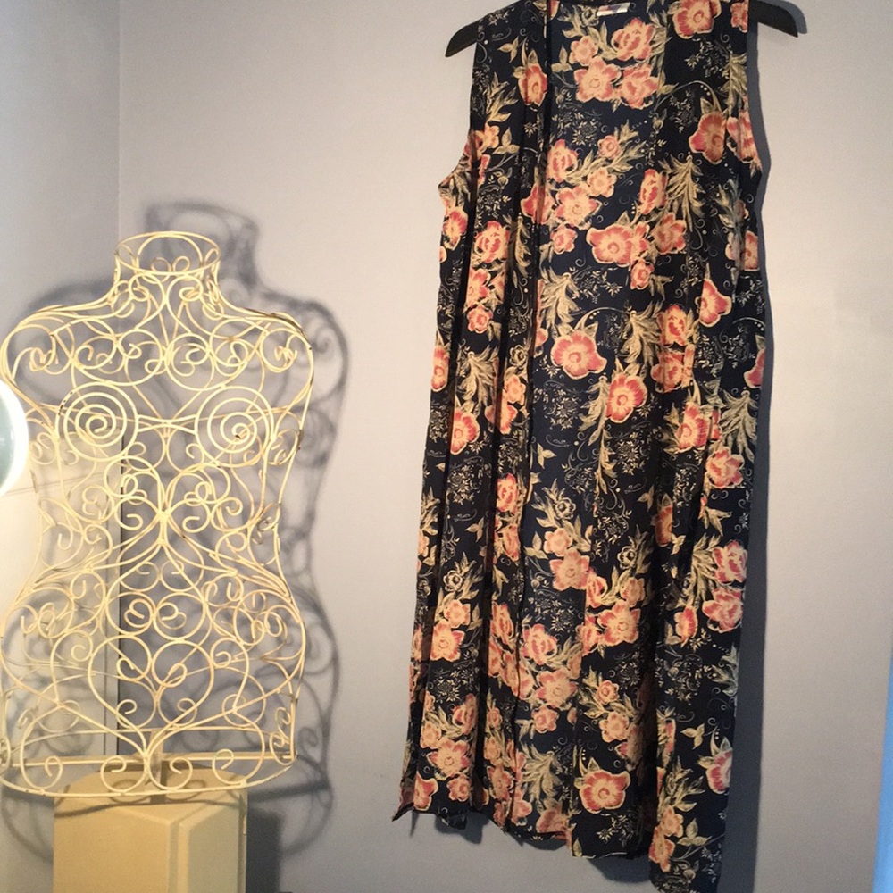 LuLaRoe Joy Floral long vest